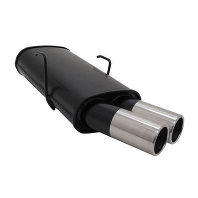 Novus Sportauspuff für Peugeot 106 2x76mm Endschalldämpfer mit ABE