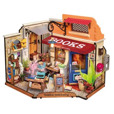 Rolife 3D-Holz-Puzzle DIY Miniature House "Corner Bookstore"