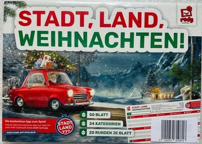 Stadt Land Fluss Weihnachten! Rudy Games Partyspiel Interaktiv Logikspiel