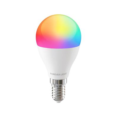 Forever Light LED Lampe RGB E14 G45 5W 500lm Neutralweiß 4000 K Energieklasse F
