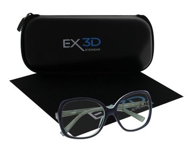 3D Brille Kino Erlebnis Polfilterbrille Marineblau/ Grün EX3D1008/414