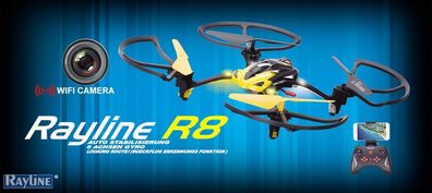 RC Quadrocopter Rayline R8wifi 2.4 GHz 6-Achsen Gyro Drohne