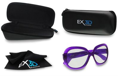 3D Brille Kino Erlebnis Polfilterbrille Lila glitzernde EX3D1013/505