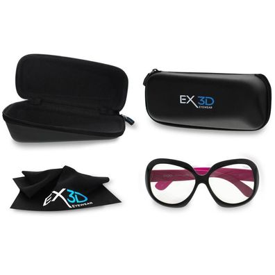 3D Brille Kino Erlebnis Polfilterbrille Schwarz Pink EX3D1013/001