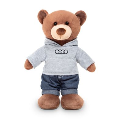 Original Audi Teddybär Bär 42cm Plüschteddy Ringe Logo Stofftier braun 3202500100