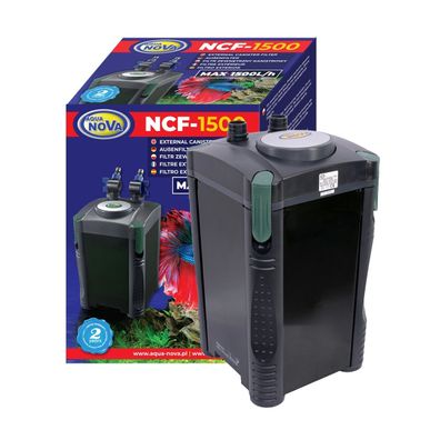 Aqua Nova Aussenfilter für 600L Aquarium Außenfilter Filter 1500 l/h - NCF-1500