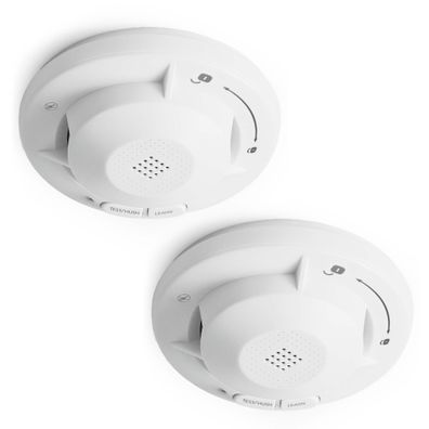 Wiltec Rauchmelder vernetzt 2x Funk Feuermelder 10 Jahre Batterie Brandmelder