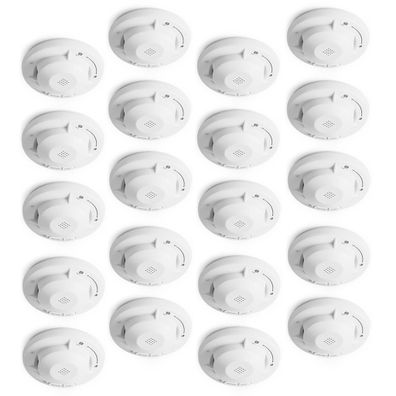 Wiltec Rauchmelder vernetzt 20x Funk Feuermelder 10 Jahre Batterie Brandmelder