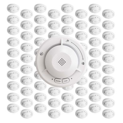 Wiltec Rauchmelder vernetzt 80x Funk Feuermelder 10 Jahre Batterie Brandmelder