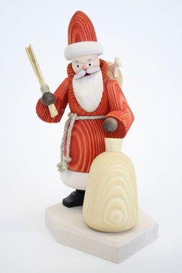 Räuchermann Weihnachtsmann mit Geschenkesack bunt Höhe 23cm NEU Rauchen Rauchfigu