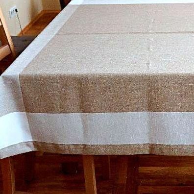 Basic Braun Tischdecke Pflegeleicht Küchentisch Stoff Waschbar