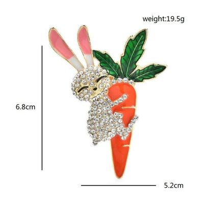 Hasen Brosche, Tier Schmuck, Kaninchen Brosche, Bunny Brosche (B1111251)