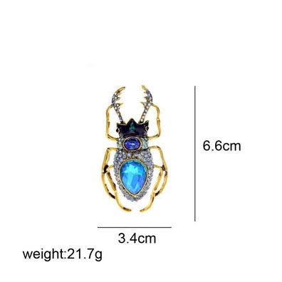 Mehrfarbige große Emaille Käferchen Brosche, Strass Tier, Tier Schmuck (B1111251)