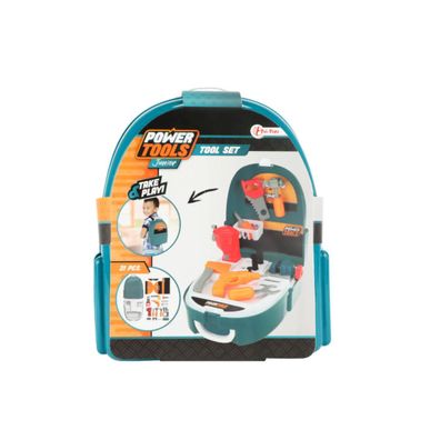 Werkzeugset Kinderwerkzeug Spielwerkzeug Toi-Toys Power Tools im Rucksack Kinder