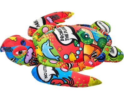 Wild Republic Plüschtier Jumbo Meeresschildkröte 80 cm Kuscheltier bunt weich