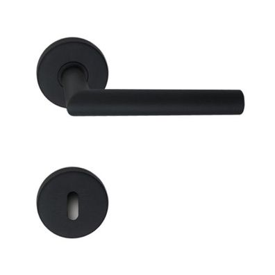 Baumanti Amazonas Rosettengarnitur schwarz matt BB Türdrücker Türgriff Klinke