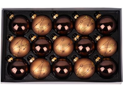 Kugelsortiment 15 Stk. 6cm Elegant Lounge Sterne