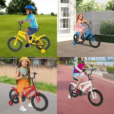 14´´ Children´s Learning Bicycle Kids Bike Adjustable Seat Dual Brakes for Children´s