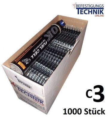 Betonnägel 2,6x40mm Gas blau für Würth Diga CS1 Spit Pulsa 1000 Powers C3 BeA CN40 B