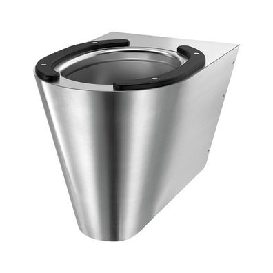 Delabie WC S21 S wandh. Edst. 1.4301 satiniert + 2 Sitzbacken schwarz