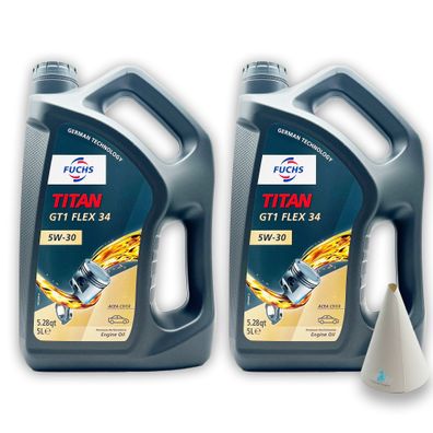 10 L Fuchs Titan GT1 Flex 34 5W-30 | MB226.51 | 229.51 | RN072