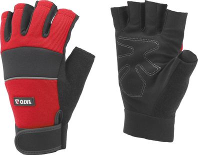 Arbeitshandschuhe, Fingerlos, Kunstleder, PU, Spandex