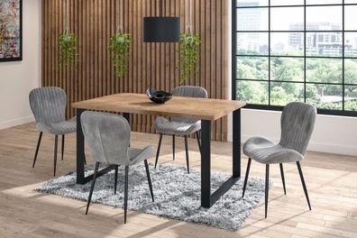 Essgruppe A6, Tischgruppe, Esszimmer Set , Esstisch mit 4 Stühlen - Farbe wählbar