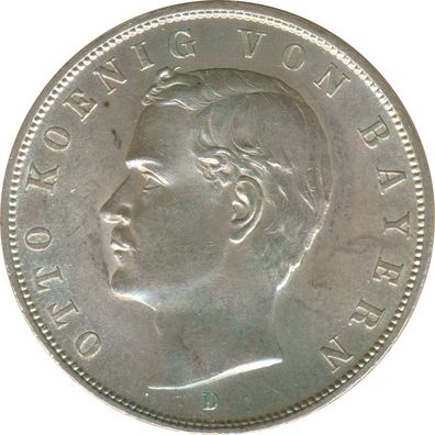 Bayern 3 Mark 1910 D Otto Silber*