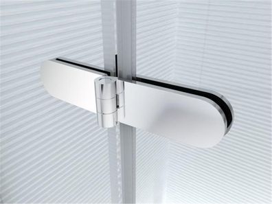 Glaszentrum Hagen - Duschtürbeschlag - Scharnier für Dusch-Tür - Glas auf Glas, 180°,