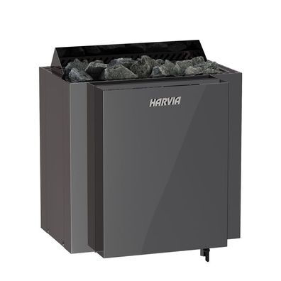 Harvia Qubic Combi BlackSteel BQ60S 6 kW Saunaofen mit Verdampfer Verdampferofen
