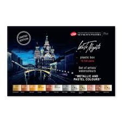 White Nights Nevskaya Palitra Aquarellfarben-Set | Metallic + Pastel