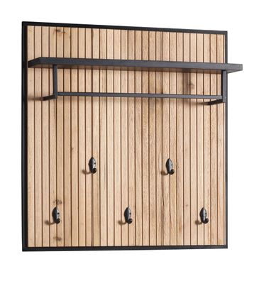 Wandgarderobe 88x88cm 'Namibia' Eiche & Mango schwarz