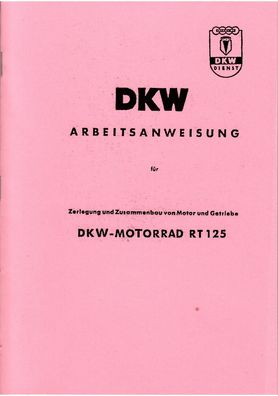 Reparaturanleitung DKW RT 125 Nachkriegsmodell, Motorrad, Oldtimer