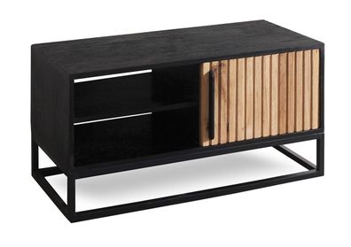 Garderobenbank 88x45cm 'Namibia' Eiche & Mango schwarz