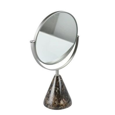 Kosmetikspiegel - drehbar auf Marmorfuß - Edles Schminkspiegel rundes Kosmetikspiegel