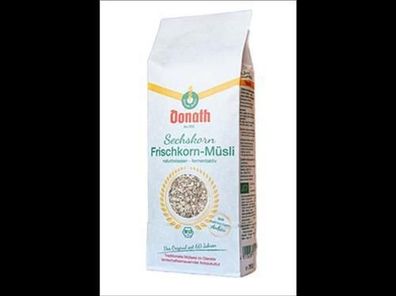 Donath Mühle 6x Donath Sechskorn-Frischkorn-Müsli 750g