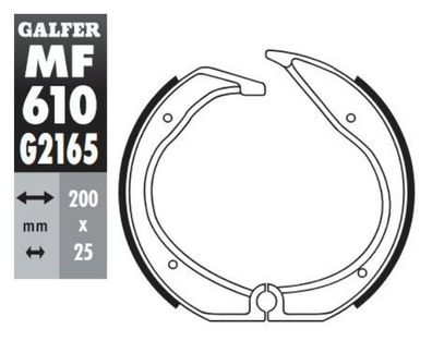 Bremsbacken 200x25 BMW R45 R65 K75 R80 R100