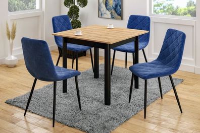 Essgruppe A28, Esszimmer Set , Esstisch mit 4 Stühlen- Farbe wählbar