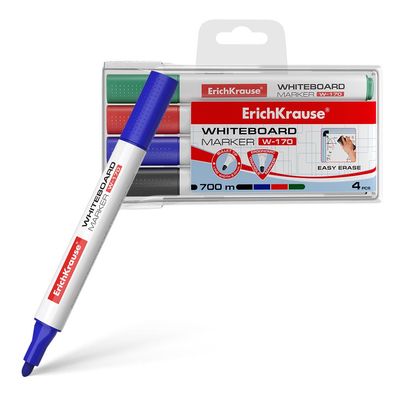 Whiteboard Marker W-170 Rundspitze 2mm 4er Set