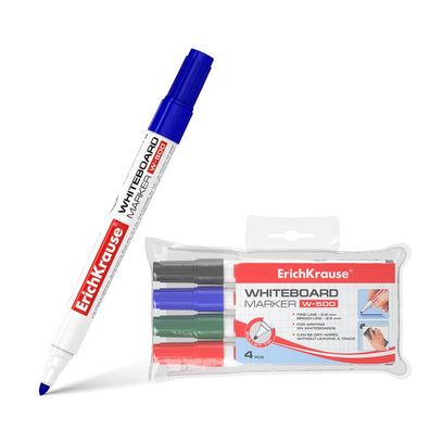 Whiteboard Marker W-500 Rundspitze 0,8-2,5 mm 4er Set