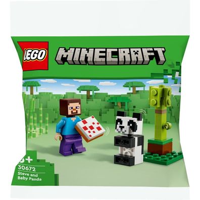 30672 Minecraft Steve Mit Baby-Panda