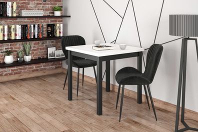 Essgruppe A43, Esszimmer Set , Esstisch mit 2 Stühlen- Farbe wählbar