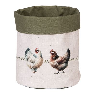 Clayre & Eef Brotkorb Ø 15x16 cm Beige Baumwolle (Gr. Ø 15x16 cm)