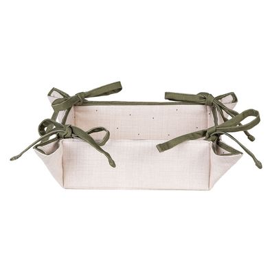 Clayre & Eef Brotkorb 35x35x8 cm Beige Baumwolle (Gr. 35x35x8 cm)