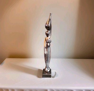 Afrikanische Figur Frau Holzskulptur handgeschnitzt Deko Kunst Afrika Unikat 30