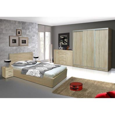 Marino Schlafzimmermöbel Set Eiche Sonoma ohne Matratze