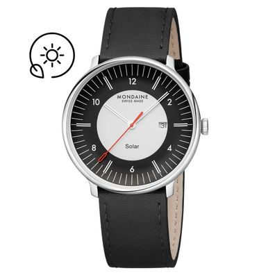 Mondaine Armbanduhr MLE.41920. LBV SOLAR Doppio Saphirglas, 41mm, Veganes Trauben
