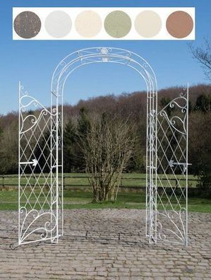 Rosenbogen mit Tor-Rankhilfe Rosensäule Rankgitter Spalier-versch. Farben