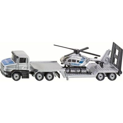 SIKU Tieflader mit Helikopter, sortiert