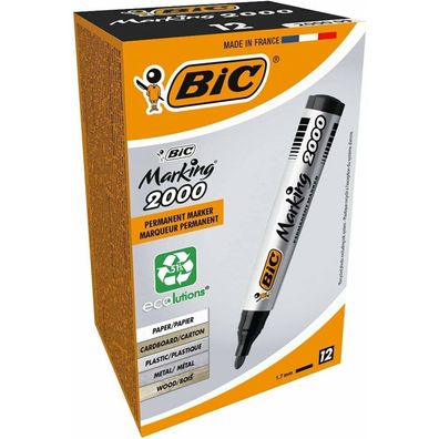 Dauermarker Bic Marking 2000 Schwarz 12 Stück